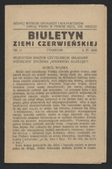 Biuletyn Ziemi Czerwieńskiej. R.2, nr 11 (2 kwietnia 1942)