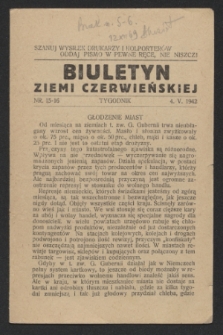 Biuletyn Ziemi Czerwieńskiej. R.2, nr 15/16 (4 maja 1942)