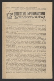 Biuletyn Informacyjny Ziemi Czerwieńskiej. R.3, nr 5 (14 lutego 1943) = nr 34