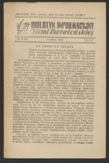 Biuletyn Informacyjny Ziemi Czerwieńskiej. R.4, nr 5 (6 lutego 1944) = nr 71