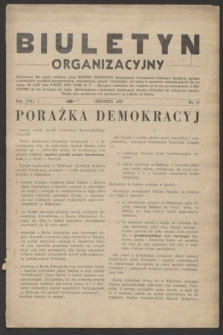 Biuletyn Organizacyjny : wydawany dla swych członków przez Komitet Narodowy Amerykanów Pochodzenia Polskiego. R.1, No. 14 (grudzień 1943)