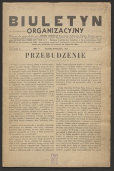 Biuletyn Organizacyjny : wydawany dla swych członków przez Komitet Narodowy Amerykanów Pochodzenia Polskiego. R.2, No. 17/18 (marzec - kwiecień 1944)