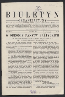 Biuletyn Organizacyjny : wydawany dla swych członków przez Komitet Narodowy Amerykanów Pochodzenia Polskiego. R.4, nr 39 (styczeń 1946)
