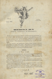 Merkury : dodatek tygodniowy do Ekonomisty. 1865, nr 1 (4 listopada)