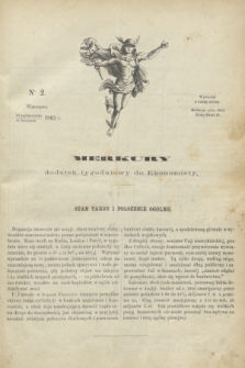Merkury : dodatek tygodniowy do Ekonomisty. 1865, nr 2 (11 listopada)
