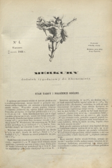 Merkury : dodatek tygodniowy do Ekonomisty. 1866, nr 4 (27 stycznia)