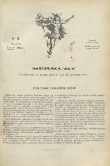 Merkury : dodatek tygodniowy do Ekonomisty. 1866, nr 6 (10 lutego)