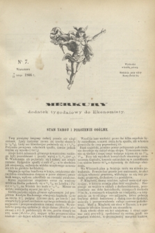Merkury : dodatek tygodniowy do Ekonomisty. 1866, nr 7 (17 lutego)