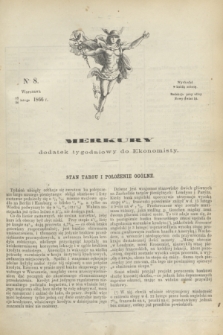 Merkury : dodatek tygodniowy do Ekonomisty. 1866, nr 8 (24 lutego)