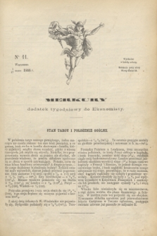 Merkury : dodatek tygodniowy do Ekonomisty. 1866, nr 11 (17 marca)