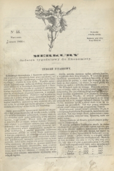 Merkury : dodatek tygodniowy do Ekonomisty. 1866, nr 46 (17 listopada)
