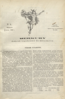 Merkury : dodatek tygodniowy do Ekonomisty. 1867, nr 4 (26 stycznia)
