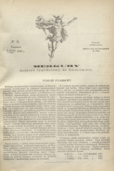 Merkury : dodatek tygodniowy do Ekonomisty. 1867, nr 6 (9 lutego)