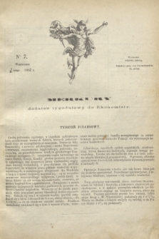 Merkury : dodatek tygodniowy do Ekonomisty. 1867, nr 7 (16 lutego)