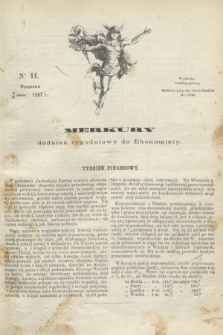 Merkury : dodatek tygodniowy do Ekonomisty. 1867, nr 11 (16 marca)