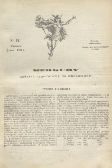 Merkury : dodatek tygodniowy do Ekonomisty. 1867, nr 12 (23 marca)