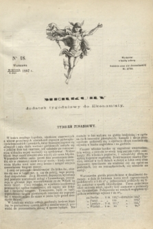 Merkury : dodatek tygodniowy do Ekonomisty. 1867, nr 18 (4 maja)