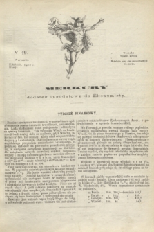 Merkury : dodatek tygodniowy do Ekonomisty. 1867, nr 19 (11 maja)