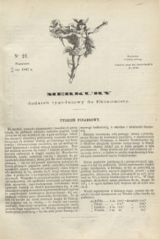Merkury : dodatek tygodniowy do Ekonomisty. 1867, nr 21 (25 maja)