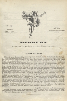 Merkury : dodatek tygodniowy do Ekonomisty. 1867, nr 22 (1 czerwca)