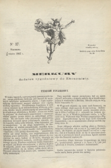 Merkury : dodatek tygodniowy do Ekonomisty. 1867, nr 37 (14 września)
