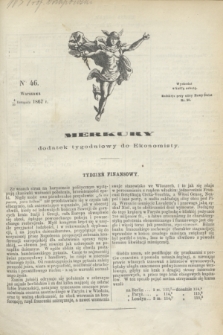 Merkury : dodatek tygodniowy do Ekonomisty. 1867, nr 46 (16 listopada)