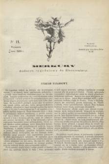 Merkury : dodatek tygodniowy do Ekonomisty. 1868, nr 11 (14 marca)