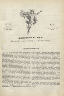 Merkury : dodatek tygodniowy do Ekonomisty. 1868, nr 13 (28 marca)