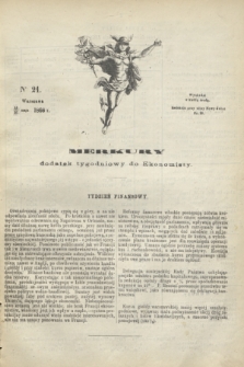 Merkury : dodatek tygodniowy do Ekonomisty. 1868, nr 21 (27 maja)