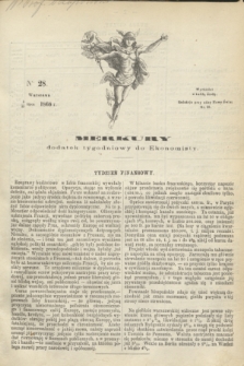 Merkury : dodatek tygodniowy do Ekonomisty. 1868, nr 28 (15 lipca)