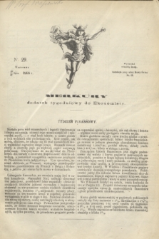 Merkury : dodatek tygodniowy do Ekonomisty. 1868, nr 29 (22 lipca)