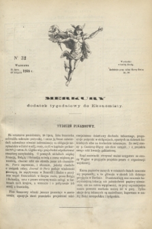 Merkury : dodatek tygodniowy do Ekonomisty. 1868, nr 32 (12 sierpnia)