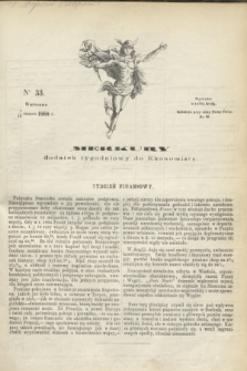 Merkury : dodatek tygodniowy do Ekonomisty. 1868, nr 33 (19 sierpnia)