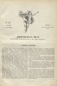 Merkury : dodatek tygodniowy do Ekonomisty. 1868, nr 38 (23 września)