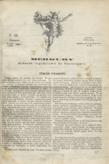 Merkury : dodatek tygodniowy do Ekonomisty. 1868, nr 44 (4 listopada)