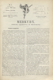 Merkury : dodatek tygodniowy do Ekonomisty. 1869, N. 2 (13 stycznia)