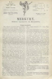 Merkury : dodatek tygodniowy do Ekonomisty. 1869, N. 5 (3 lutego)
