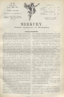 Merkury : dodatek tygodniowy do Ekonomisty. 1869, N. 12 (24 marca)