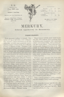 Merkury : dodatek tygodniowy do Ekonomisty. 1869, N. 13 (31 marca)