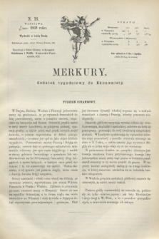 Merkury : dodatek tygodniowy do Ekonomisty. 1869, N. 16 (21 kwietnia)