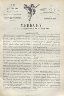 Merkury : dodatek tygodniowy do Ekonomisty. 1869, N. 17 (28 kwietnia)