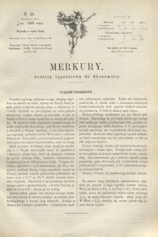 Merkury : dodatek tygodniowy do Ekonomisty. 1869, N. 20 (19 maja)