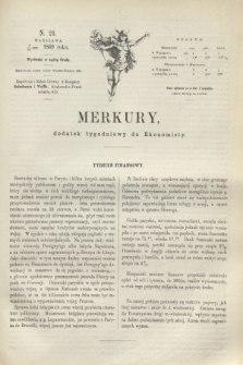 Merkury : dodatek tygodniowy do Ekonomisty. 1869, N. 24 (16 czerwca)