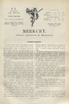 Merkury : dodatek tygodniowy do Ekonomisty. 1869, N. 27 (7 lipca)