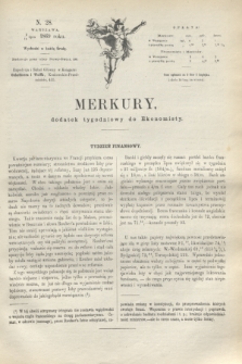 Merkury : dodatek tygodniowy do Ekonomisty. 1869, N. 28 (14 lipca)