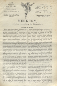 Merkury : dodatek tygodniowy do Ekonomisty. 1869, N. 33 (18 sierpnia)