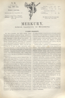 Merkury : dodatek tygodniowy do Ekonomisty. 1869, N. 35 (1 września)