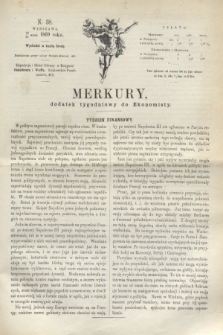 Merkury : dodatek tygodniowy do Ekonomisty. 1869, N. 38 (22 września)