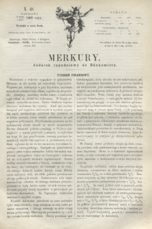 Merkury : dodatek tygodniowy do Ekonomisty. 1869, N. 48 (1 grudnia)