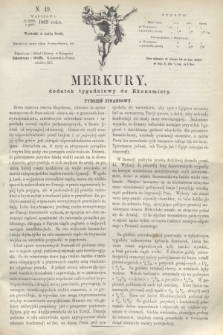 Merkury : dodatek tygodniowy do Ekonomisty. 1869, N. 49 (8 grudnia)